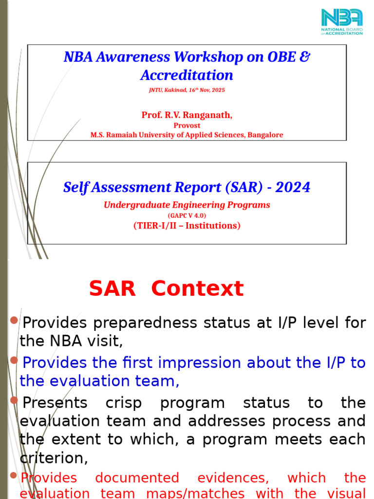 2024 Self Assessment Report for Engineering Programs | PDF ...