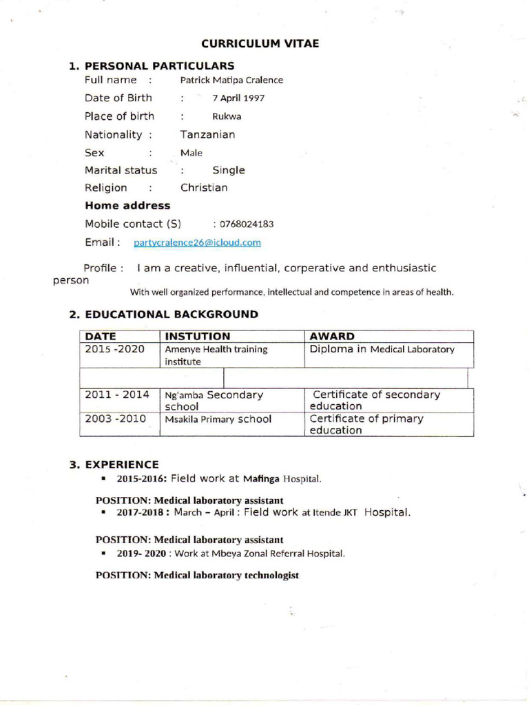 Patrick CV Compressed | PDF