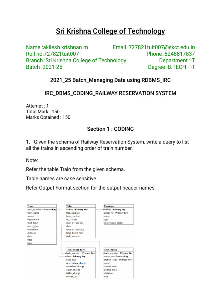 Railway | PDF | Data Management