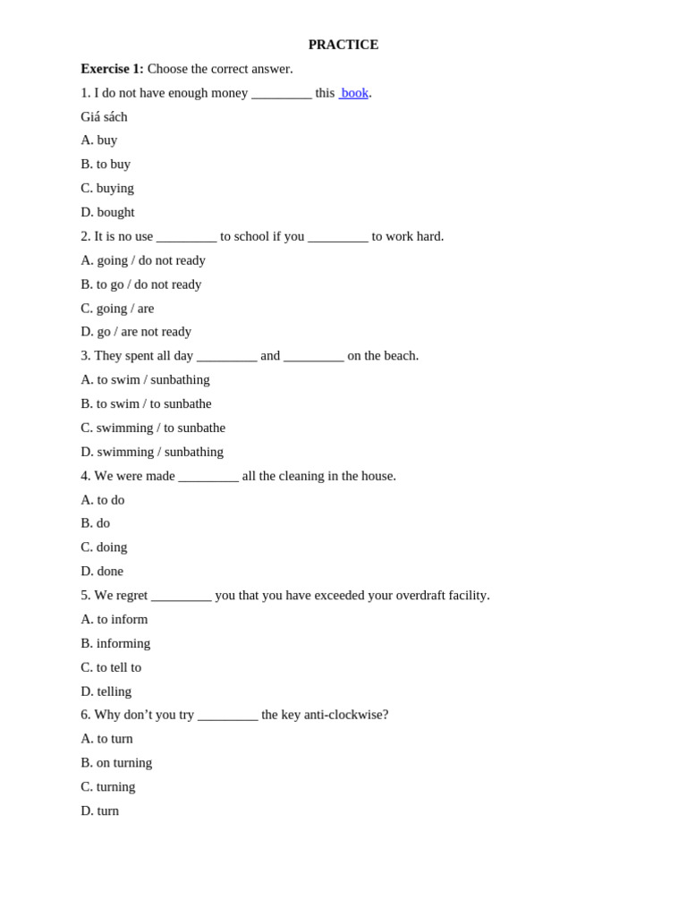 Practice e11 u4 | PDF
