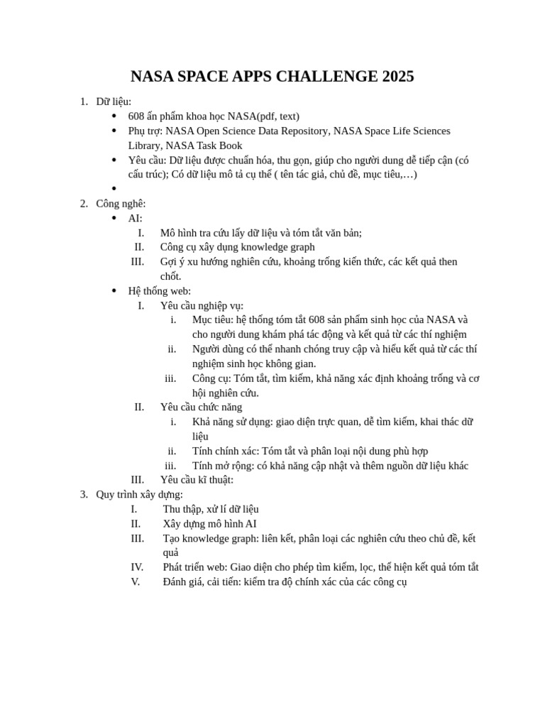 Nasa Space Apps Challenge 2025 | PDF