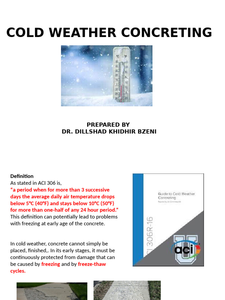 Cold Weather Concreting Guidelines | PDF | Concrete | Cement