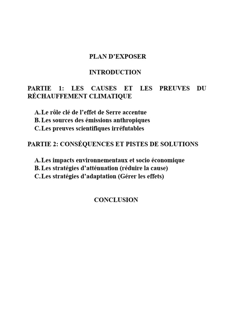 Réchauffement climatique : causes et solutions | PDF | Changement ...