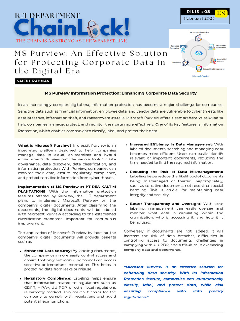 Microsoft Purview: Corporate Data Protection | PDF | Security ...