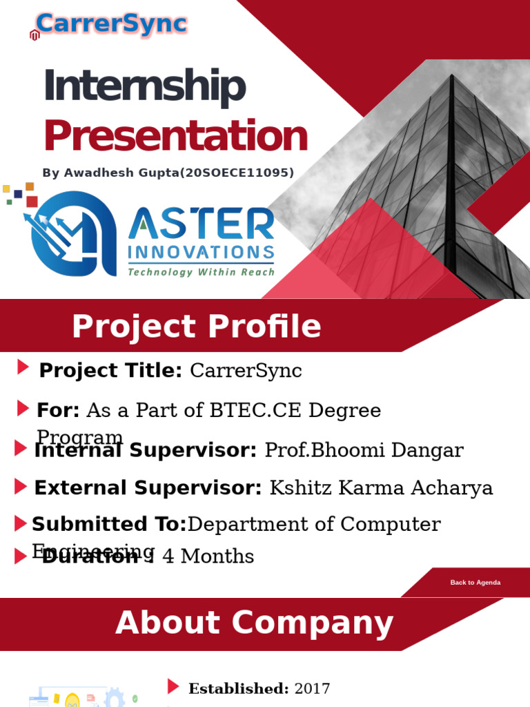 CarrerSync Internship Project Overview | PDF | Internet Information ...