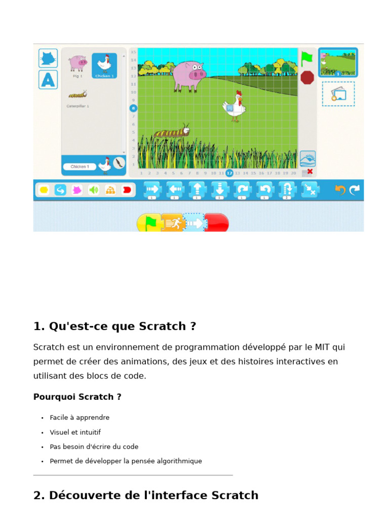 Introduction à Scratch pour débutants | PDF