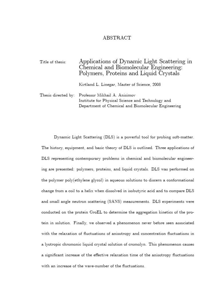 Dynamic Light Scattering in Soft Matter | PDF | Light | Physics