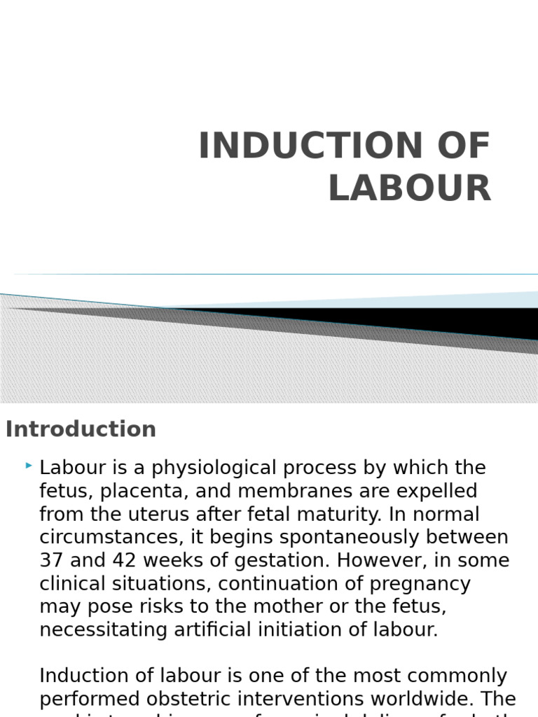 Induction of Labour: Methods & Guidelines | PDF | Childbirth | Pregnancy