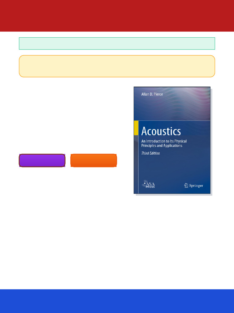 Acoustics an introduction to its physical principles and applications ...