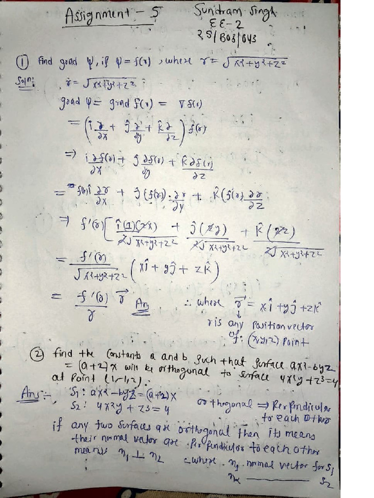 Maths Assignment 5 Sundram Singh 25-B08-043 | PDF