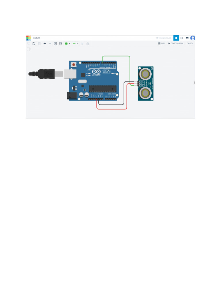 Rangkaian Arduino dengan Sensor Ultrasonik | PDF