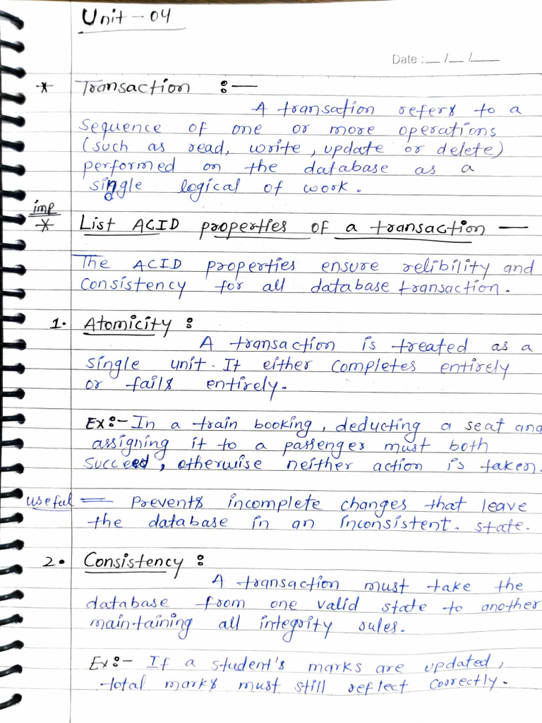 Unit 4 DBMS | PDF