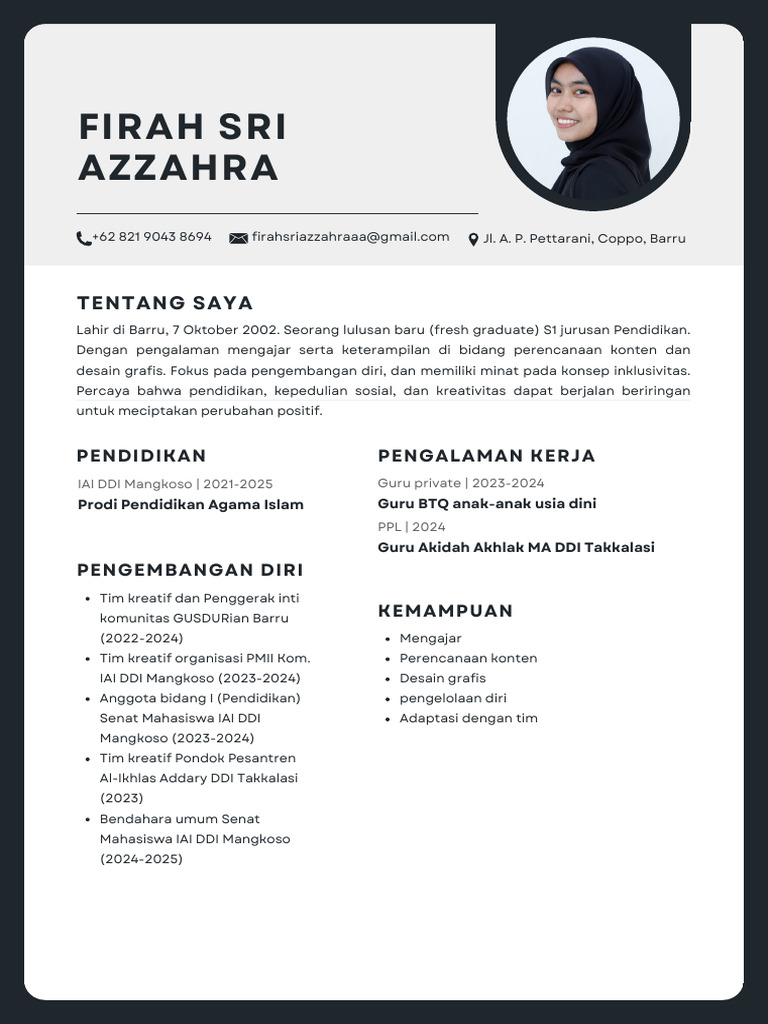 Firah Sri Azzahra_CV | PDF