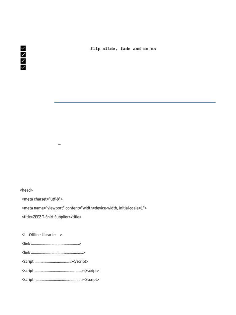 Web Design Technology for T-Shirt Supplier | PDF | Bootstrap (Front End ...