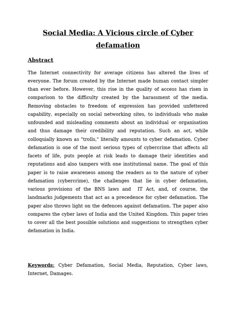 Understanding Cyber Defamation Risks | PDF | Defamation | Cybercrime