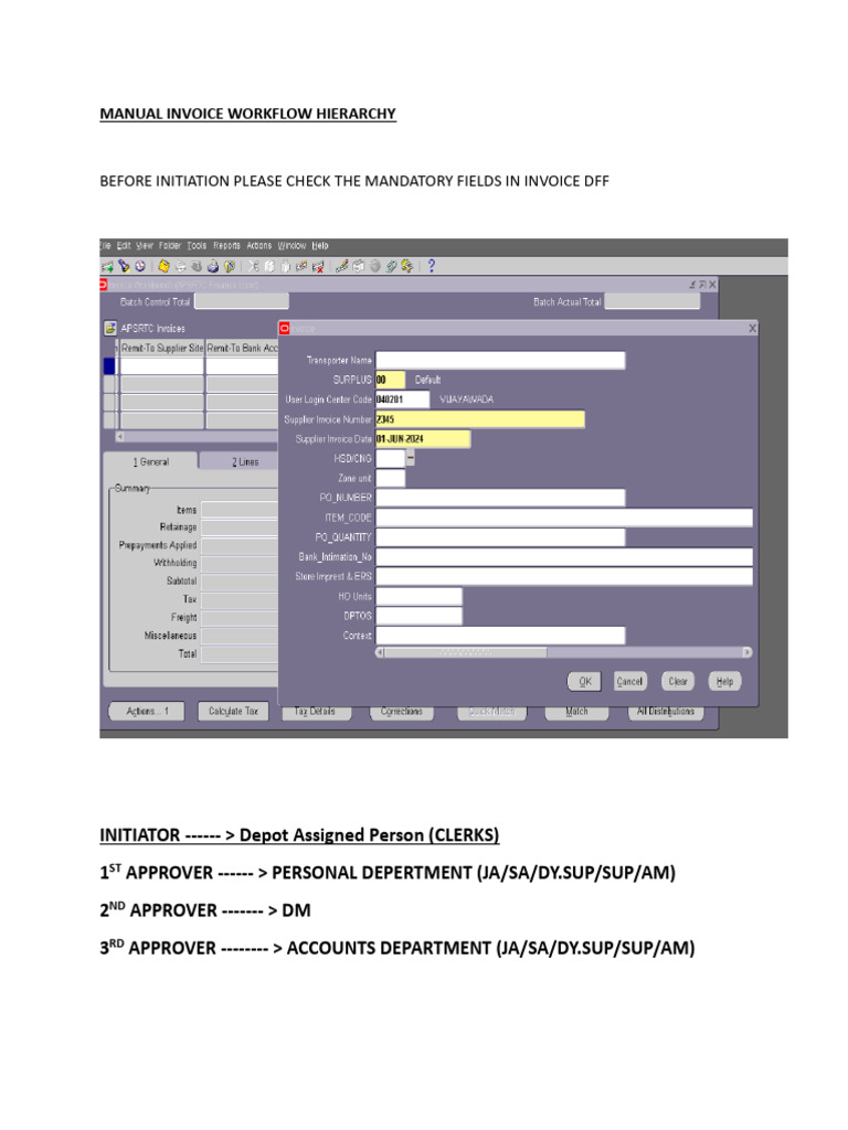 Invoice Workflow Hierarchy Guide | PDF