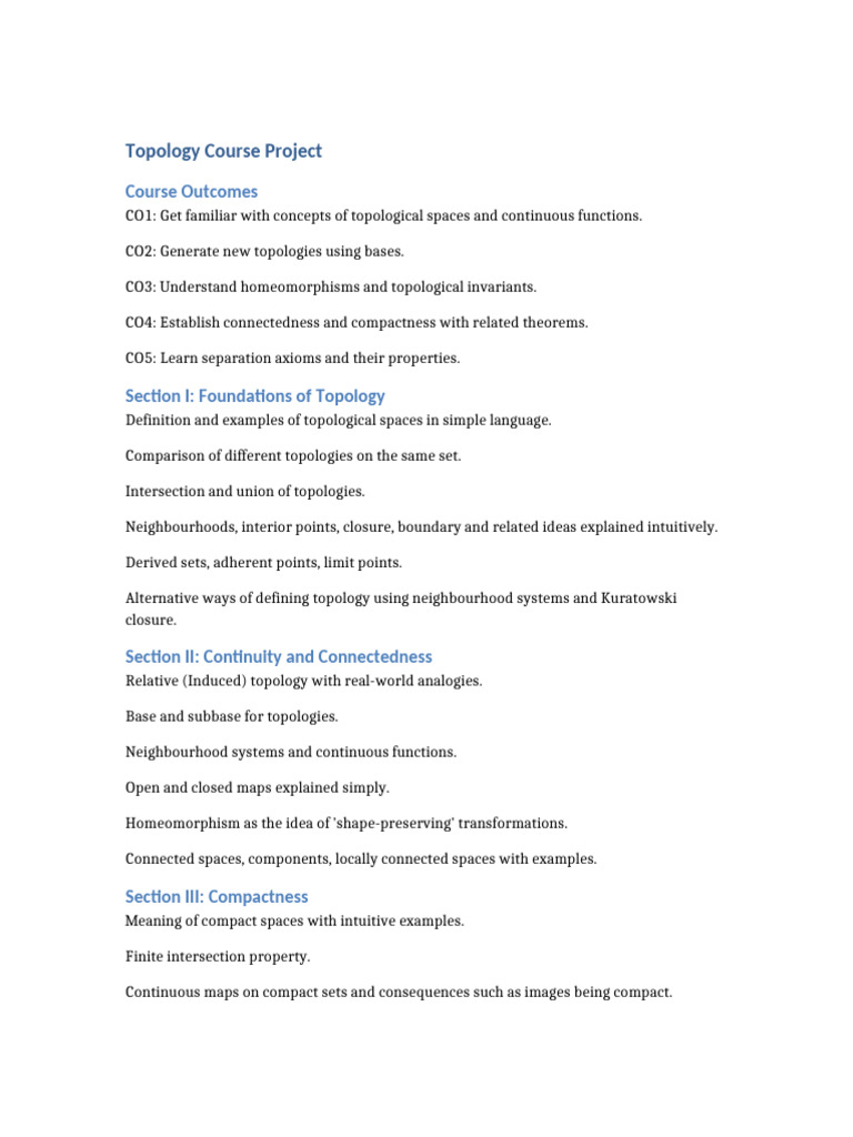 Comprehensive Guide to Topology Concepts | PDF