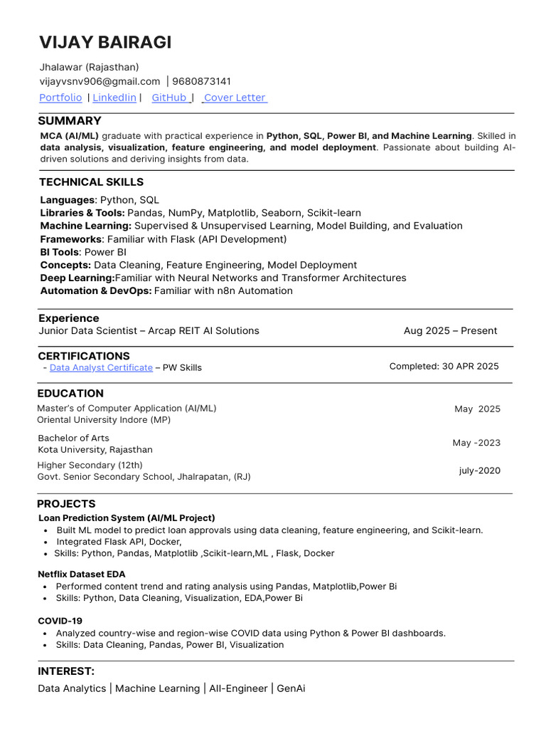 Vijay Vsnv Resume - Copy | PDF