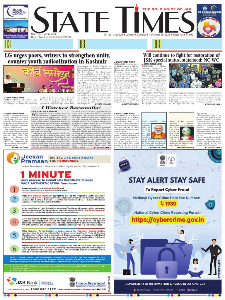State Times E-paper_november 29 | PDF