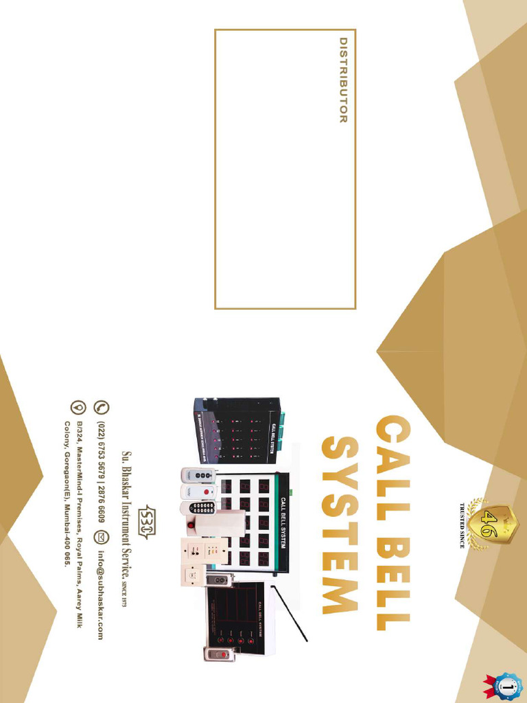 Wired Nurse Call Bell System With FND Display | PDF
