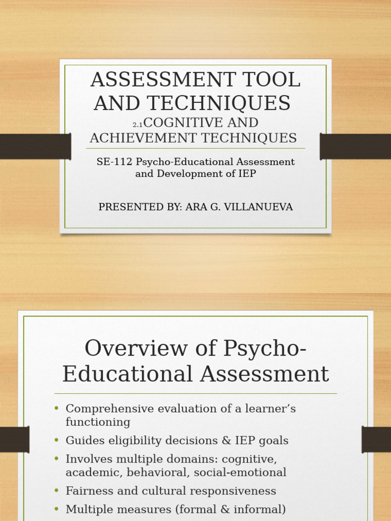 Psycho-Educational Assessment Guide | PDF | Wechsler Adult Intelligence ...
