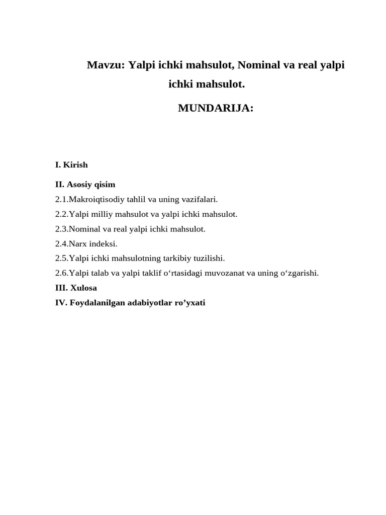 Nomilnal Yaim Kurs Ishi | PDF