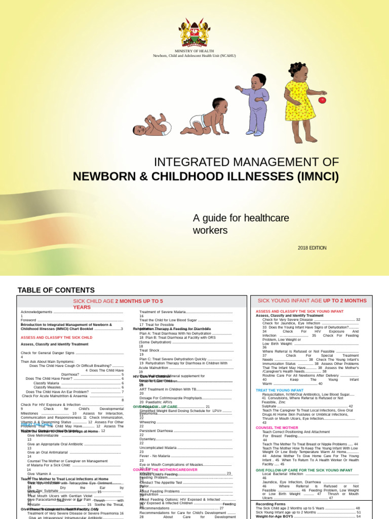 IMNCI Booklet | PDF | Pneumonia | Diarrhea