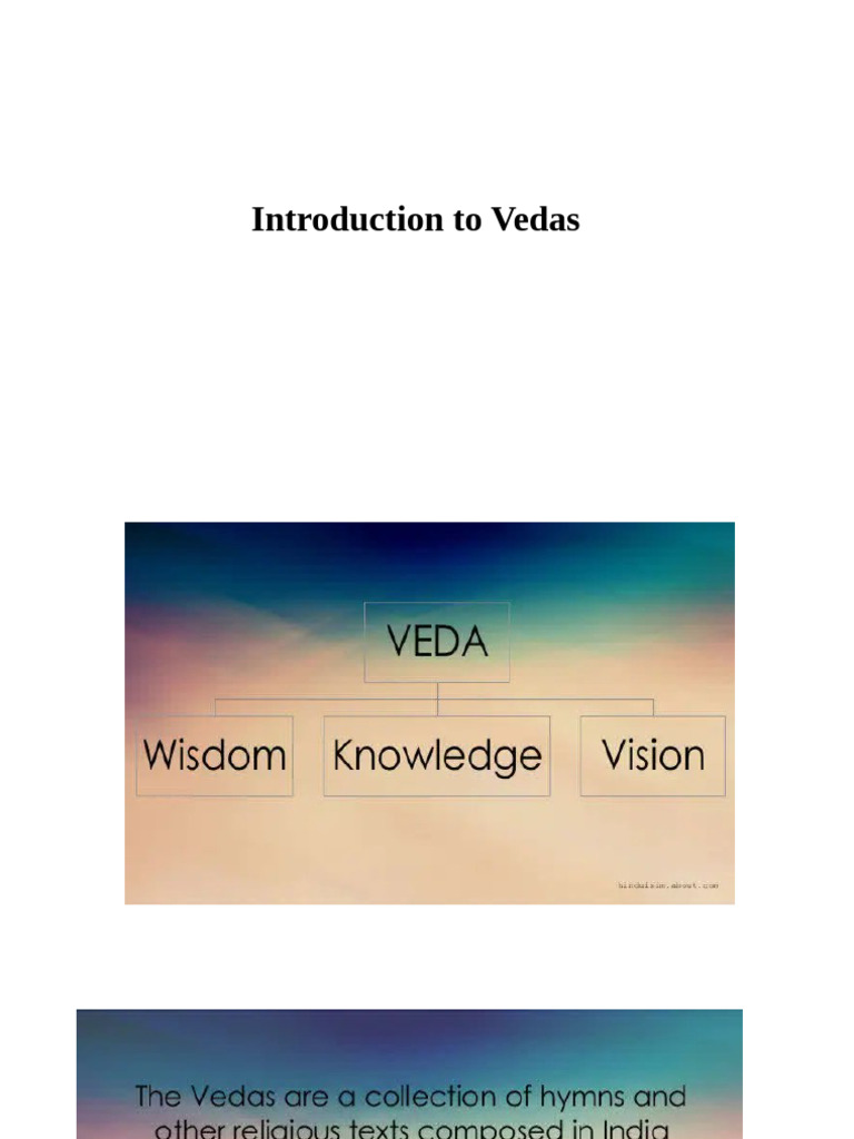 Introduction to Vedas | PDF | Vedas | Indian Philosophy