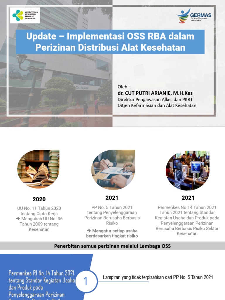 Implementasi OSS RBA Alat Kesehatan 2021 | PDF