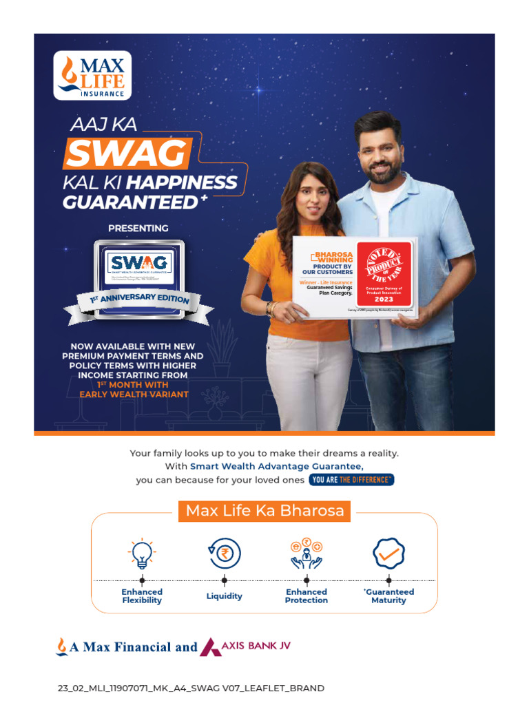 Max Life Smart Wealth Advantage Plan | PDF | Insurance | Life Insurance