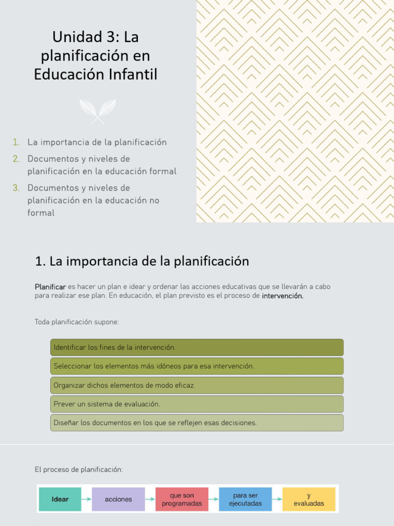 Planificación en Educación Infantil | PDF | Plan de estudios ...