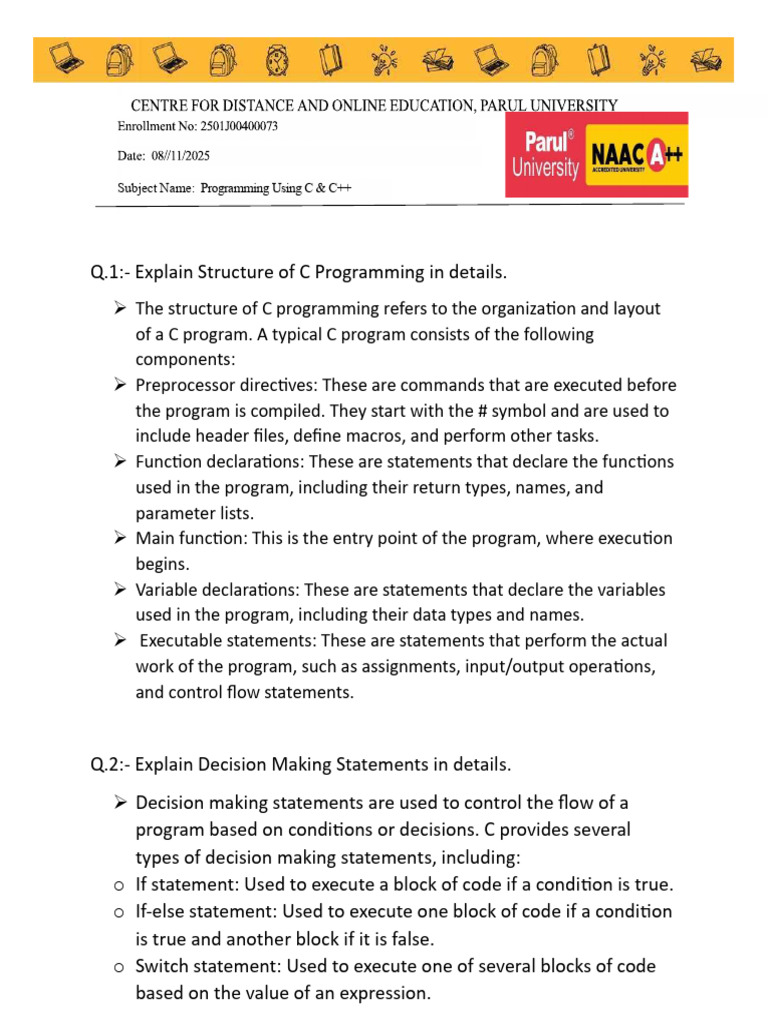 theory C & C++ | PDF | Variable (Computer Science) | Parameter ...