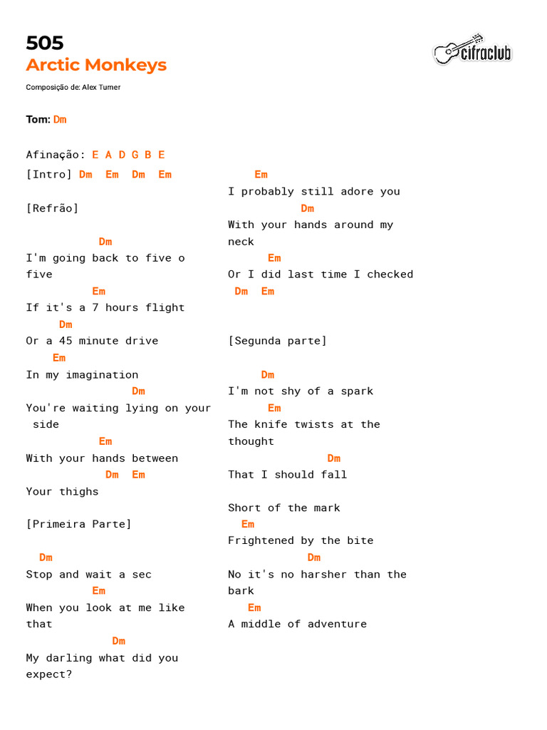 Arctic Monkeys - 505 Lyrics Analysis | PDF