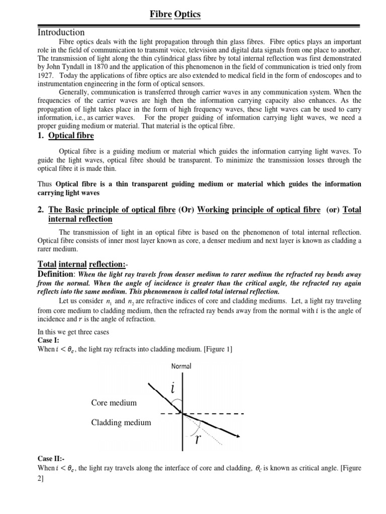 Fibre Optics | PDF | Optical Fiber | Transmission Medium