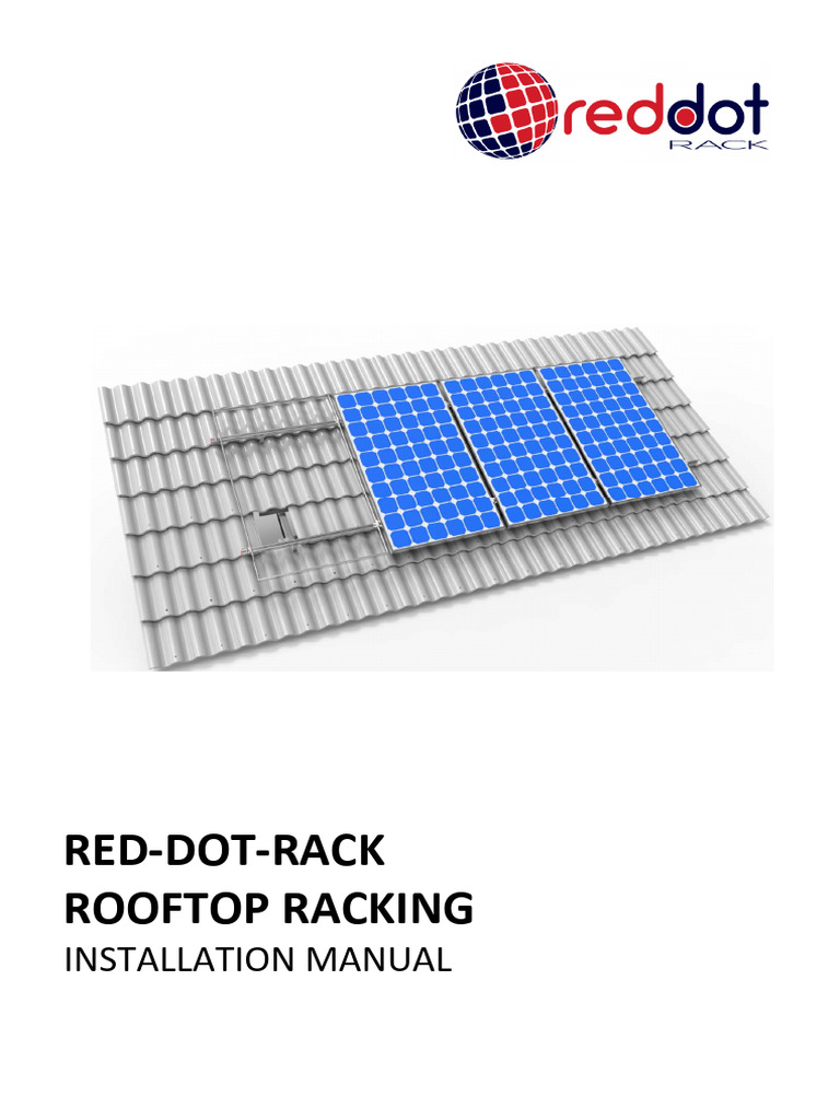 Rooftop Solar Racking Installation Guide | PDF | Screw | Roof