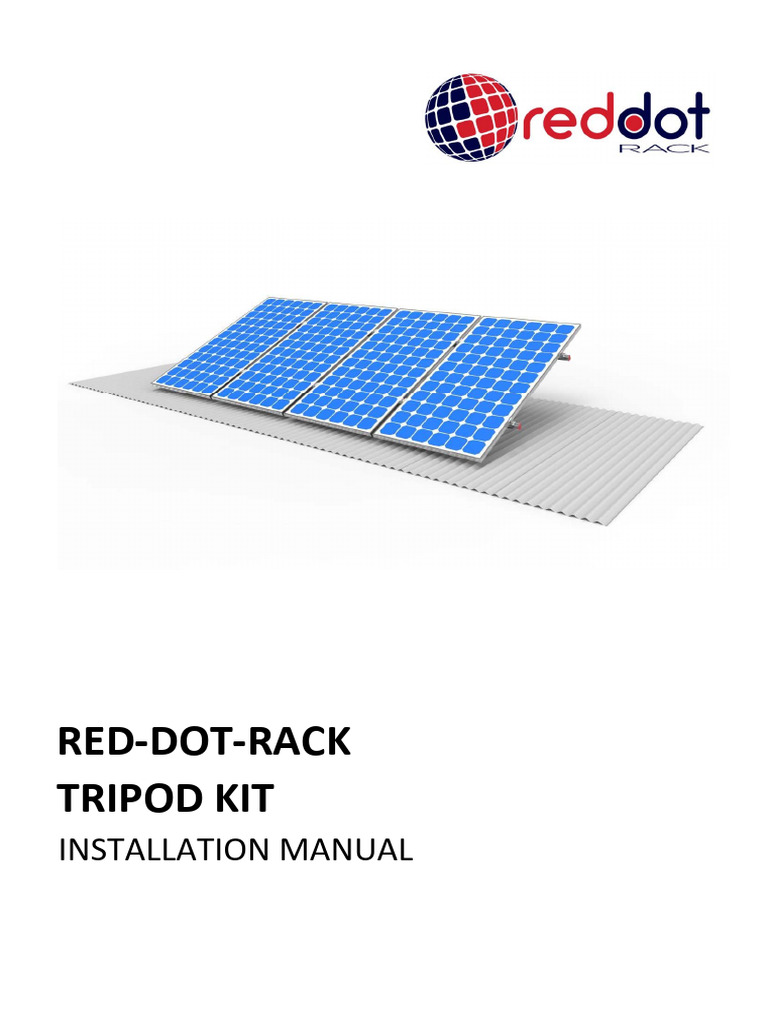 Red-Dot-Rack Tripod Kit Installation Guide | PDF | Screw | Roof