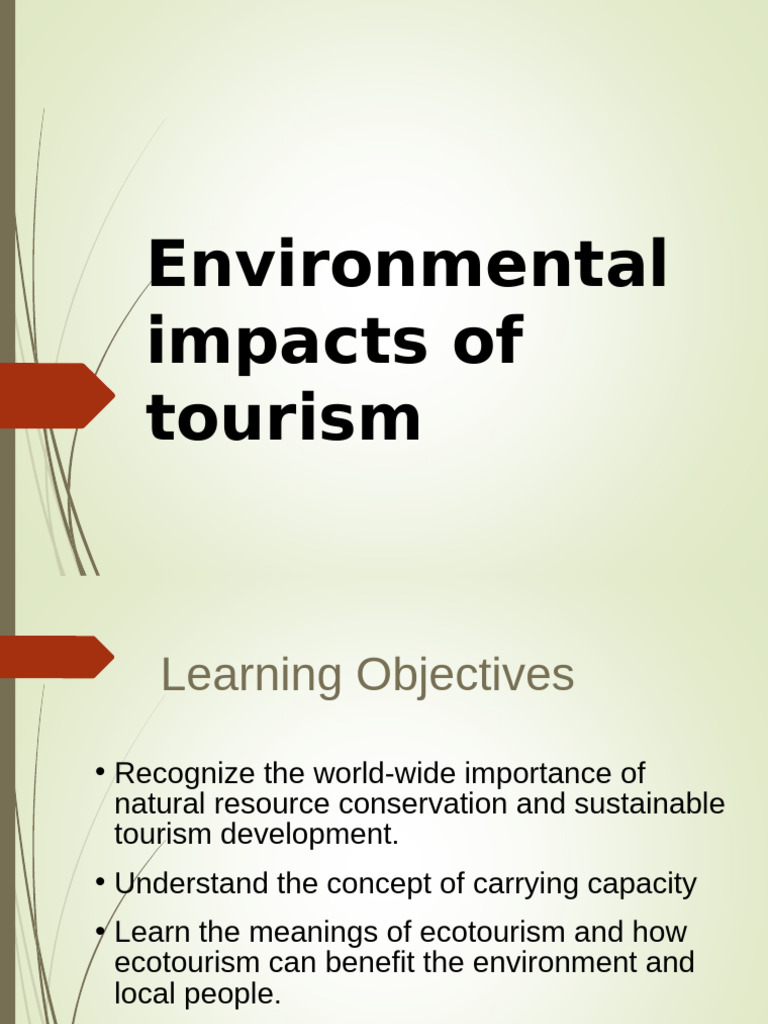 Environmental Impacts of Tourism Explained | PDF | Tourism | Sustainability