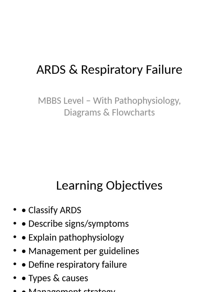 ARDS and Respiratory Failure Guide | PDF