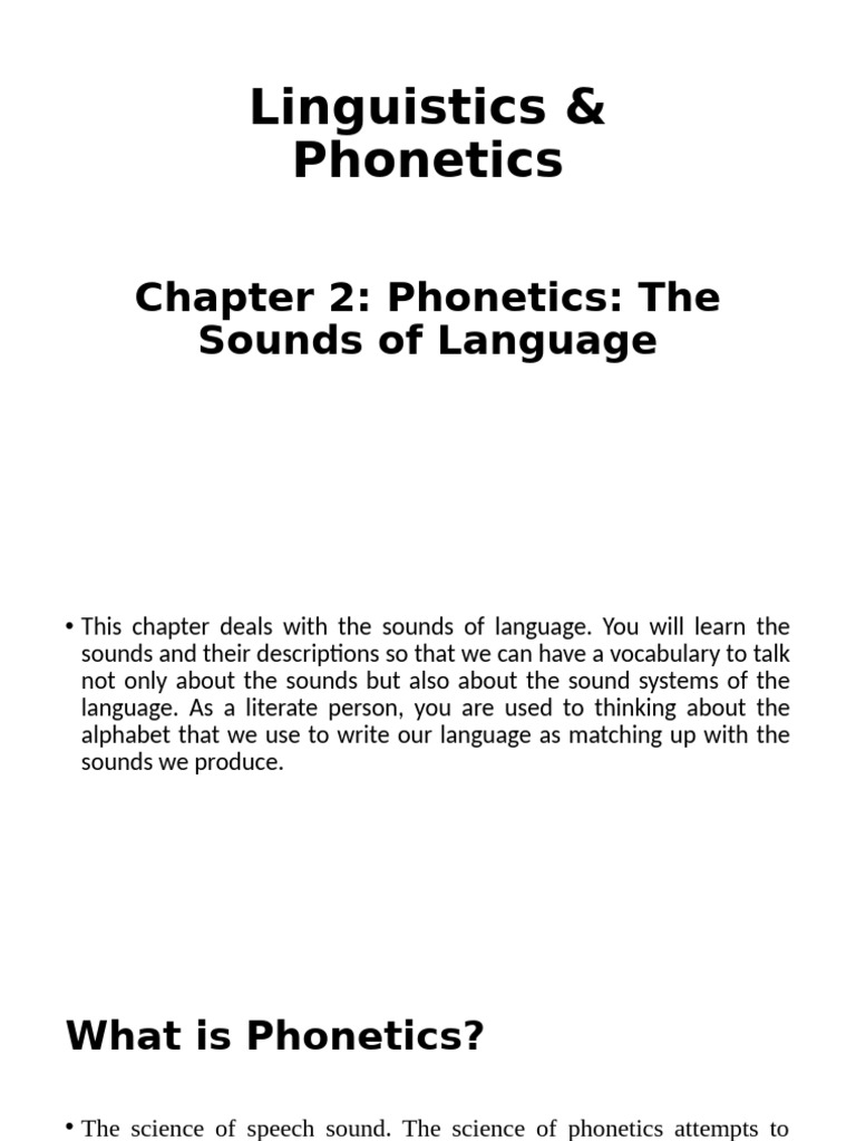 Understanding Phonetics and Speech Sounds | PDF | Phonetics | Larynx