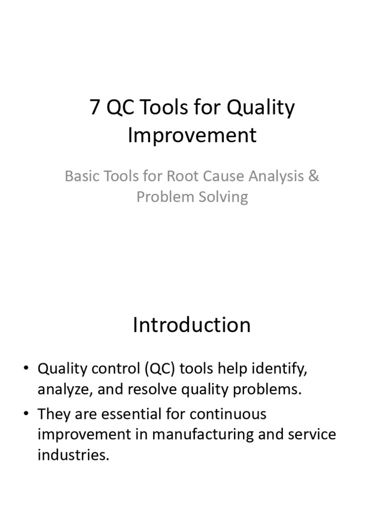 7 Essential QC Tools for Improvement | PDF
