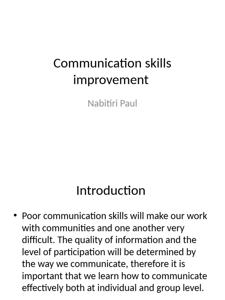 Enhancing Communication Skills Guide | PDF | Communication | Body Language