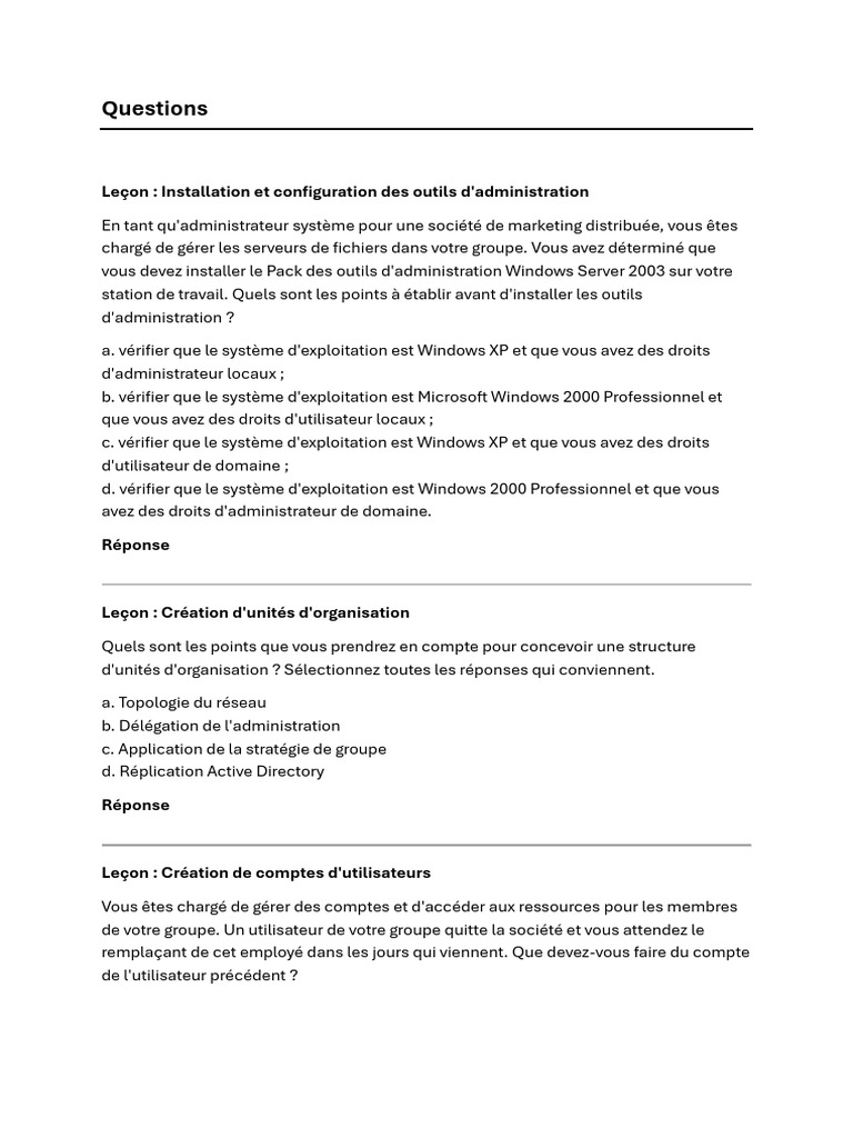 Guide d'administration Windows Server 2003 | PDF | Stratégies de groupe ...