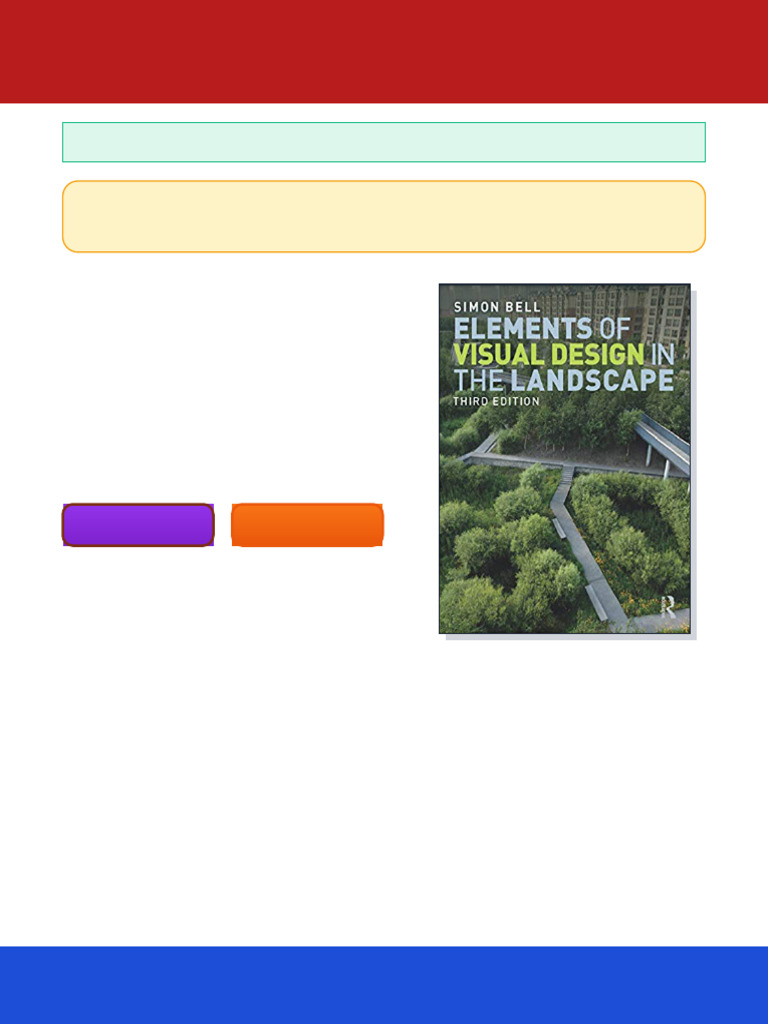 (eBook PDF) Elements of Visual Design in the Landscape 3rd Edition ...