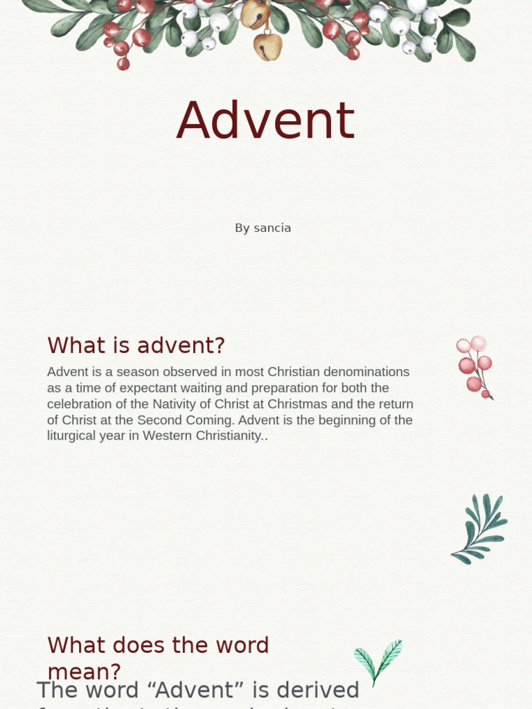 Understanding the Advent Season | PDF