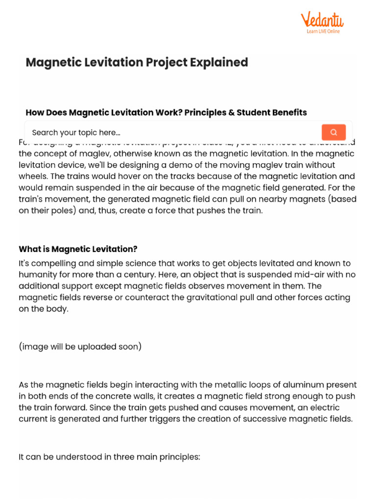 Magnetic Levitation Project Explained | PDF