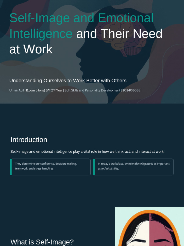 Self-Image & Emotional Intelligence at Work | PDF | Emotional ...