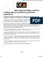 Recurso 2c - Proponen Iniciativa Legal Que Obliga Mineras a Utilizar Agua de Mar Para Sus Procesos Productivos