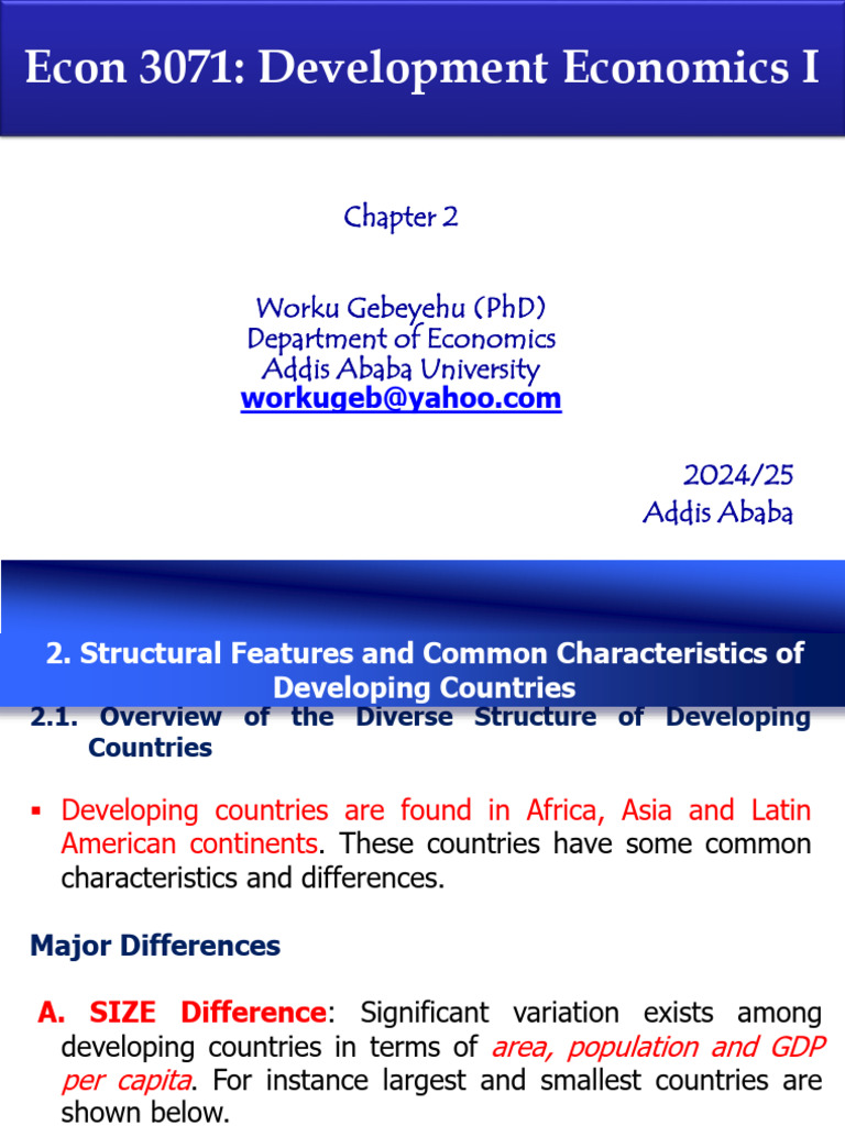 Structural Features of Developing Countries | PDF | Developing Country ...