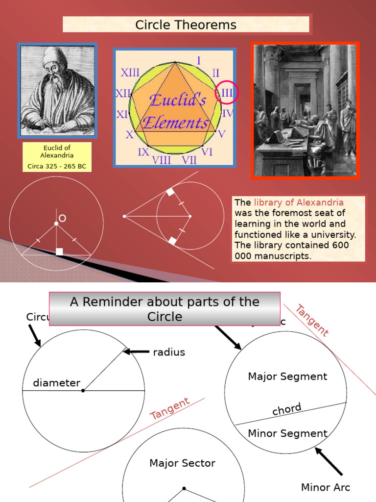 Circle Theorems and Angle Relationships | PDF | Circle | Pi