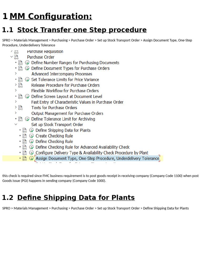 MM Configuration for Stock Transfer Process | PDF